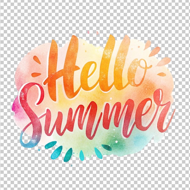 PSD hallo zomer tekst png