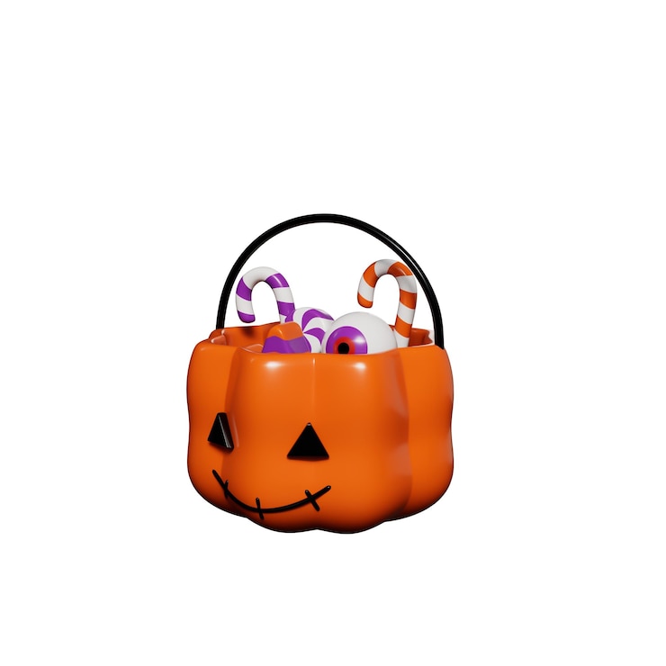 PSD halloween 3d illüstrasyon