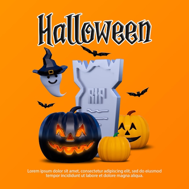 Halloween 3D-pictogrammen