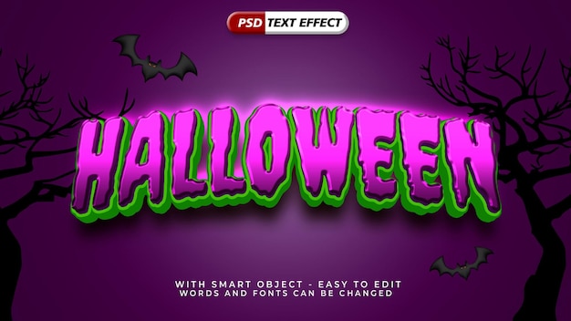 Effetto testo in stile halloween 3d