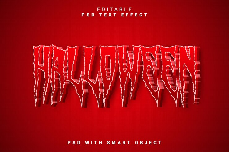 PSD ハロウィーン 3d テキストエフェクト