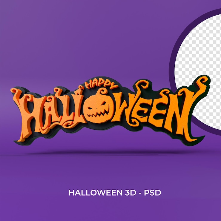PSD halloween 3d