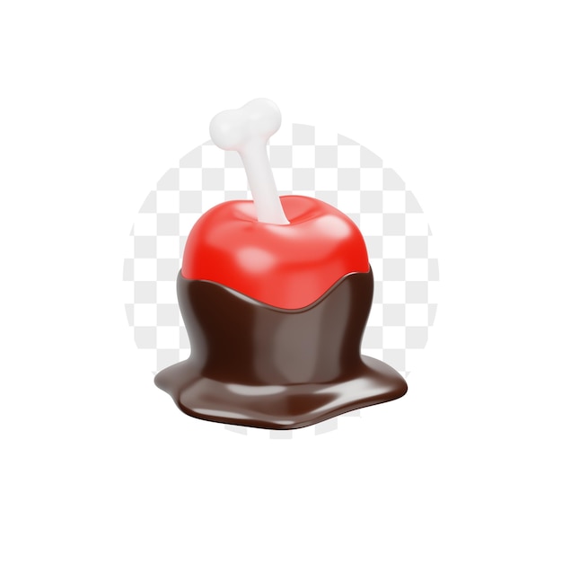 Хэллоуин Apple Candy 3D значок