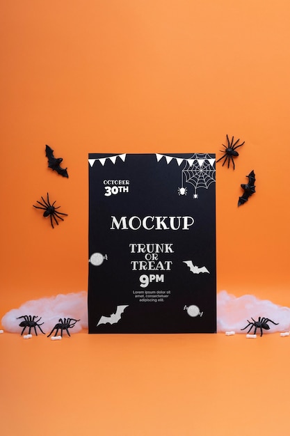Halloween arrangement with mock-up card