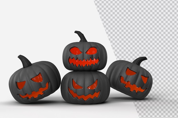 Halloween background mockup with Jack O Lantern pumpkins Halloween concept mockup