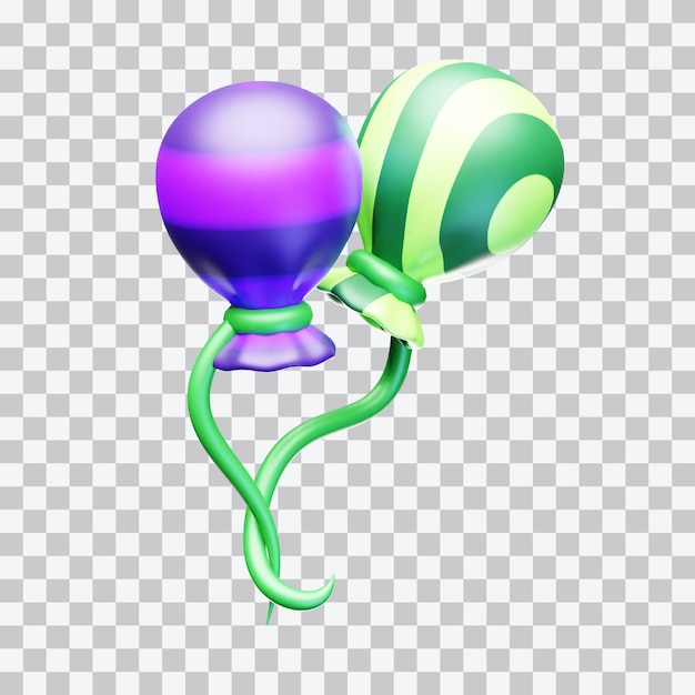 Halloween Balloons 3D Illustration
