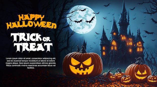 PSD halloween banner