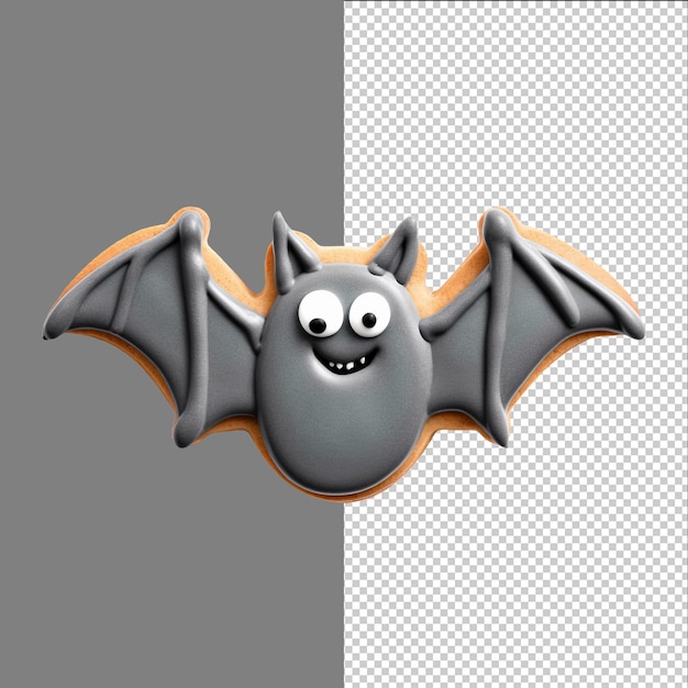 PSD halloween bat cookie izolowany na przezroczystym tle png psd