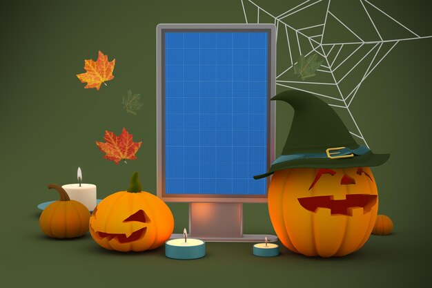 Halloween billboard mockup