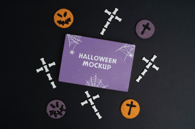 halloween border mock-up arrangement