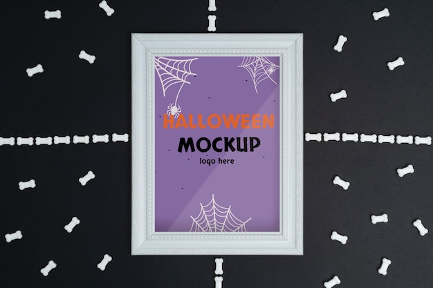 PSD halloween border mock-up assortment