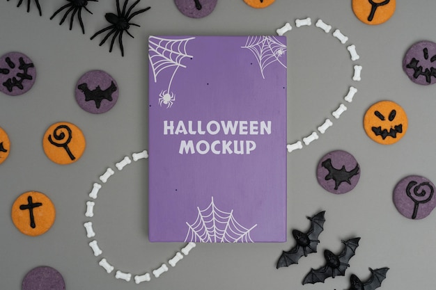 PSD assortimento di mock-up per bordi di halloween