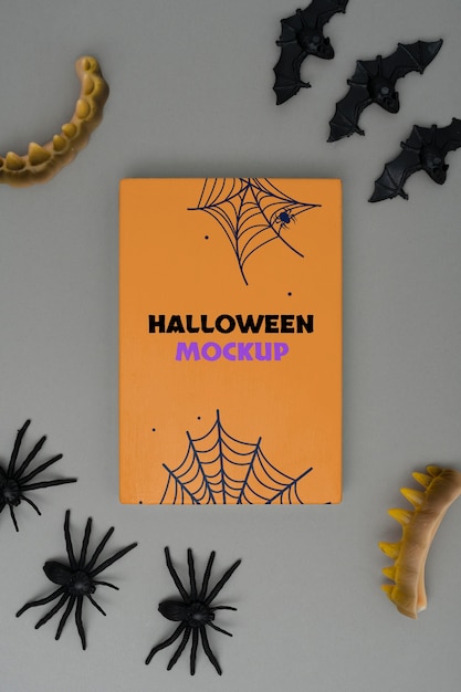 PSD assortimento di mock-up per bordi di halloween