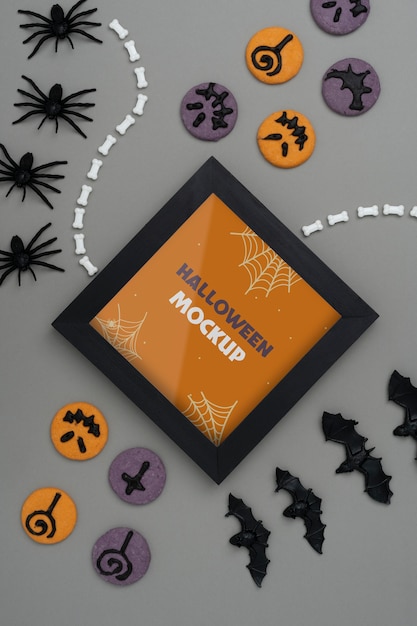 PSD assortimento di mock-up per bordi di halloween