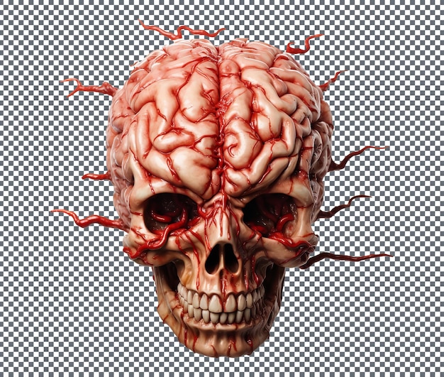 PSD halloween brain isolated on transparent background