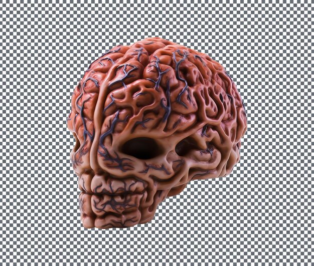 PSD halloween brain isolated on transparent background