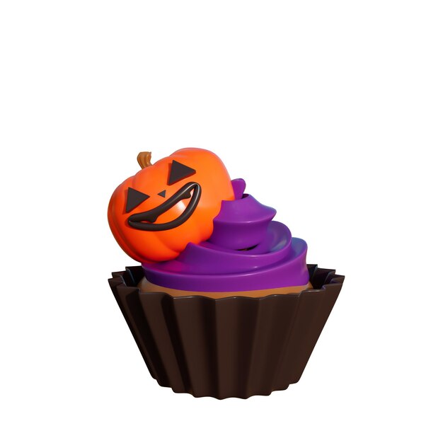 PSD halloween cake 3d illustration