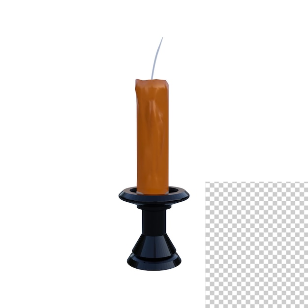 PSD halloween candle 3d illustration