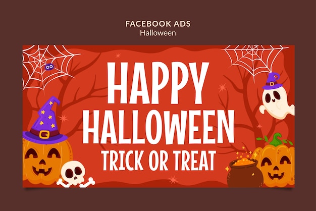 Halloween celebration facebook template