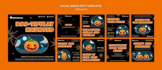 PSD post su instagram per la celebrazione di halloween