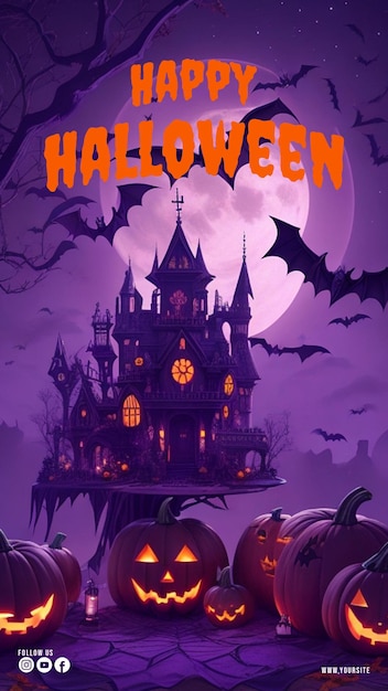 Halloween celebration instagram stories template