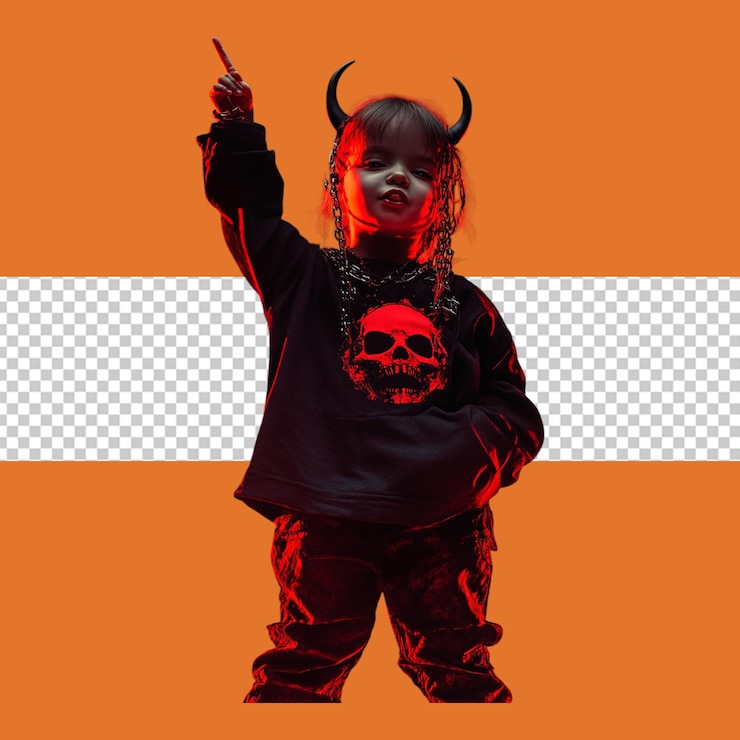 PSD хэллоуинский персонаж png