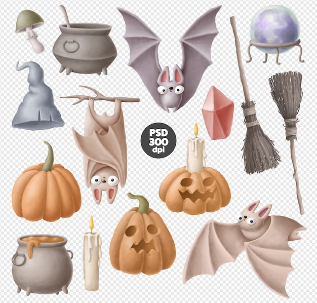 Halloween clipart set