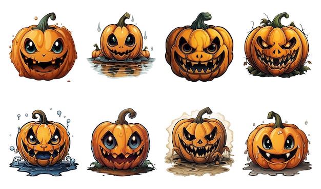 Halloween Clipartów Sublimacji Dyni Png