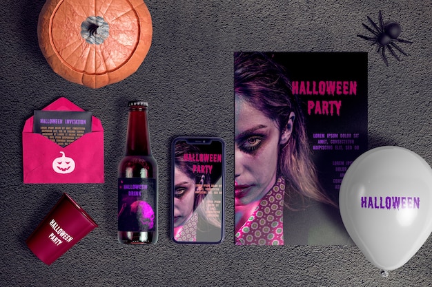 PSD halloween concept scene creator