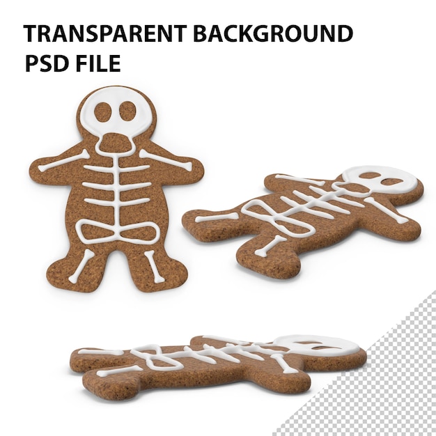 PSD ハロウィンクッキーマンpng