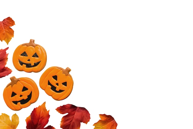 PSD design dei biscotti di halloween isolato