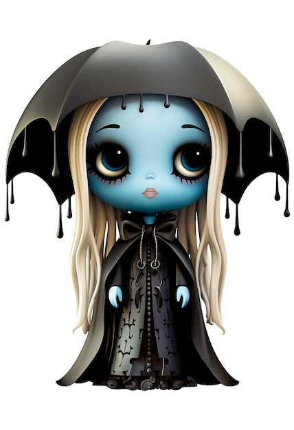 PSD halloween creepy doll