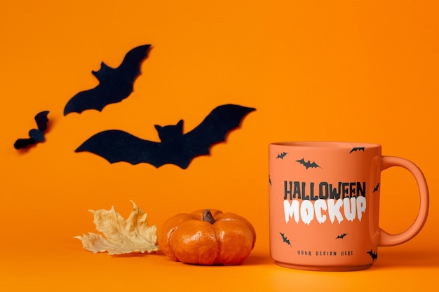 Halloween cup merchandise mockup design