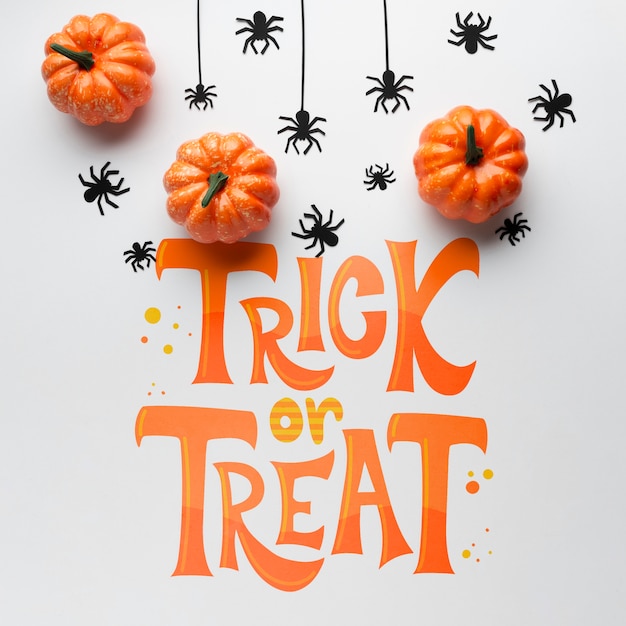PSD halloween day with trick or treat message