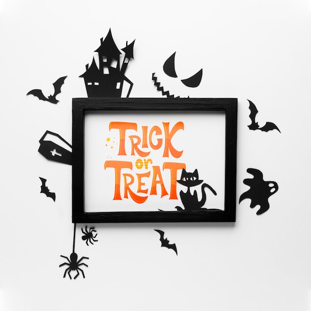 PSD halloween day with trick or treat message