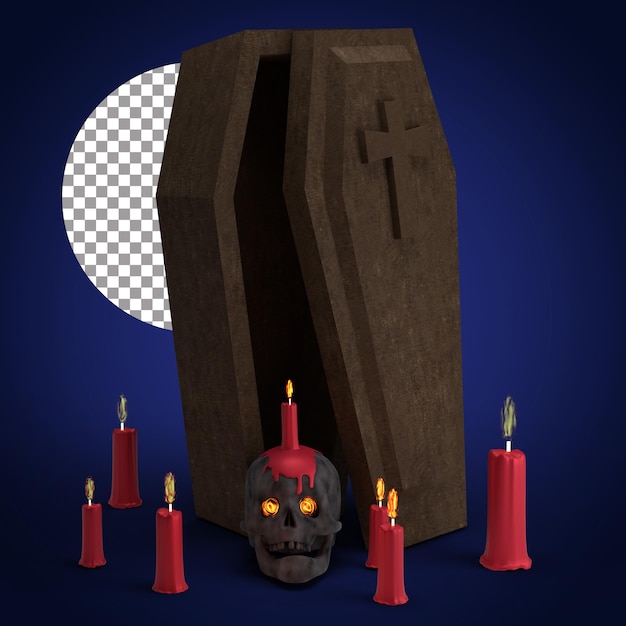 Halloween decoration 3d rendering