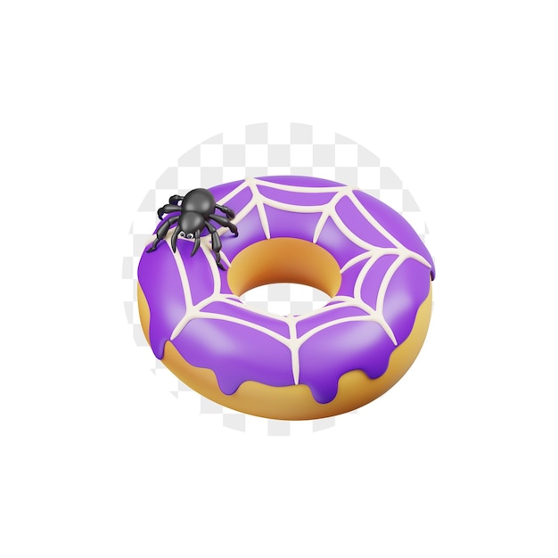 PSD halloween donut 3d icon