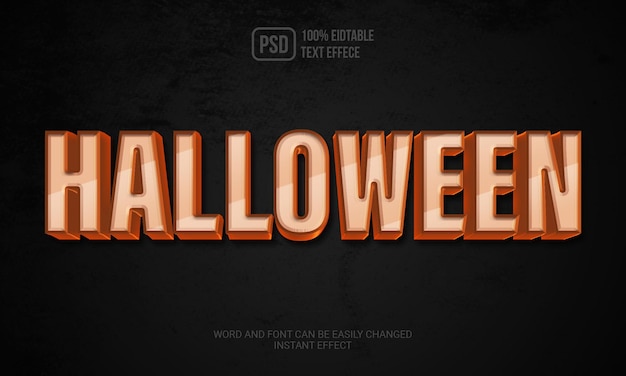 PSD halloween editable text effect