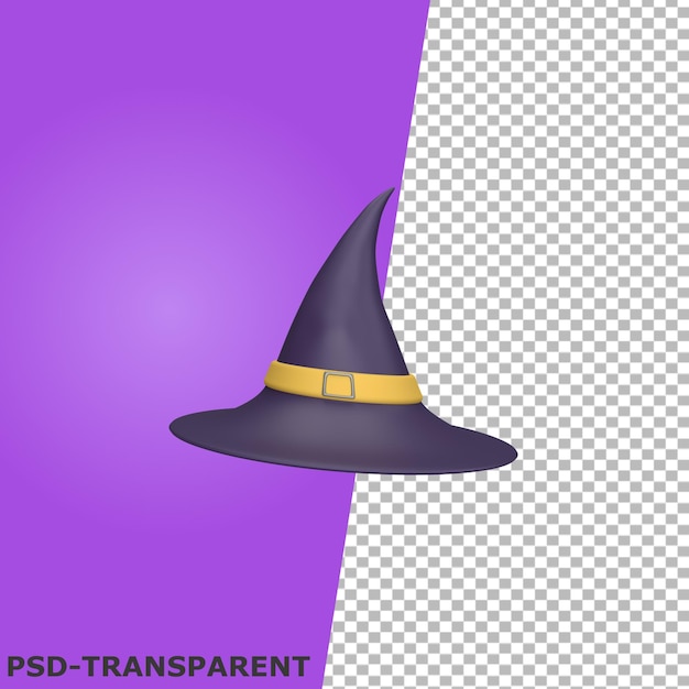 halloween element 3d kapelusz czarownica