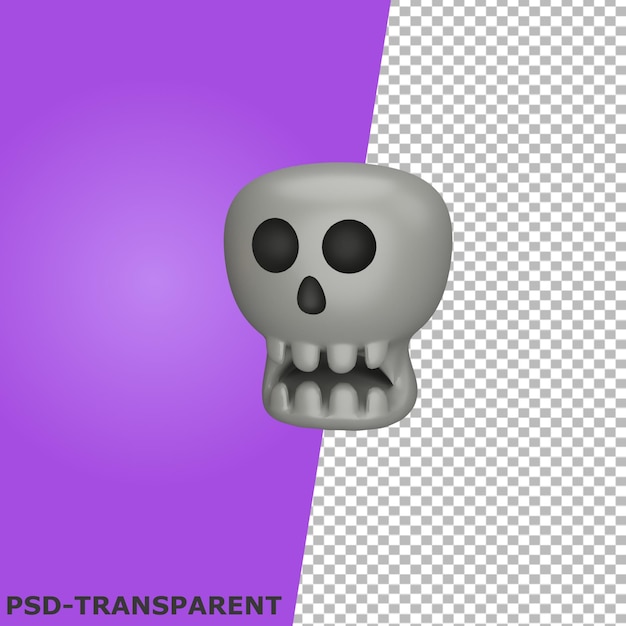 halloween element 3d schedel