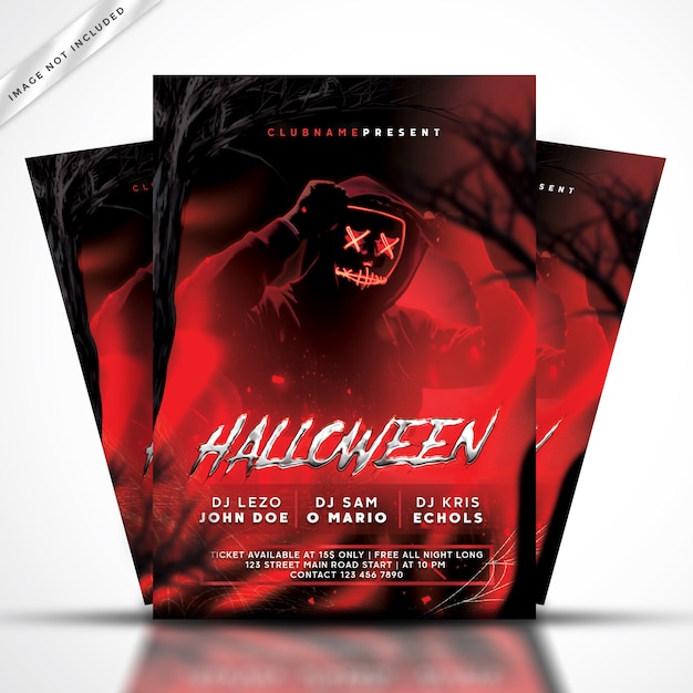 Halloween flyer feest