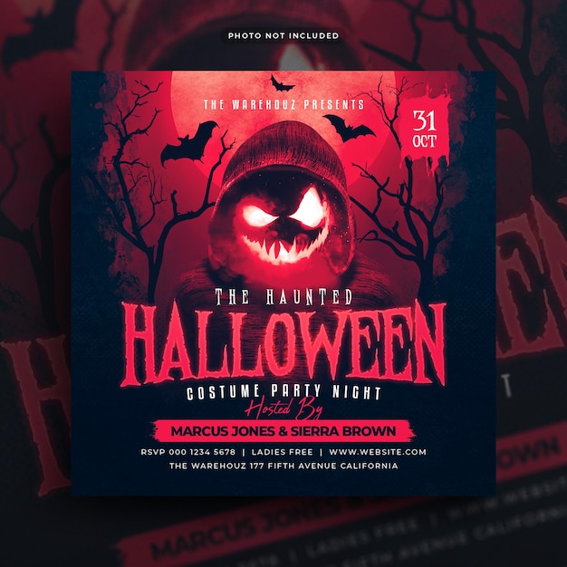 Halloween Flyer Instagram Social Media Post And Web Banner