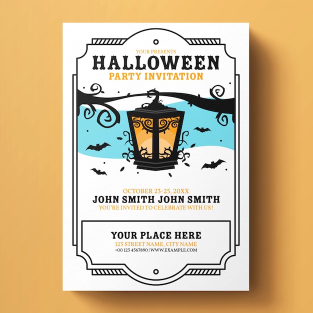 Halloween flyer template