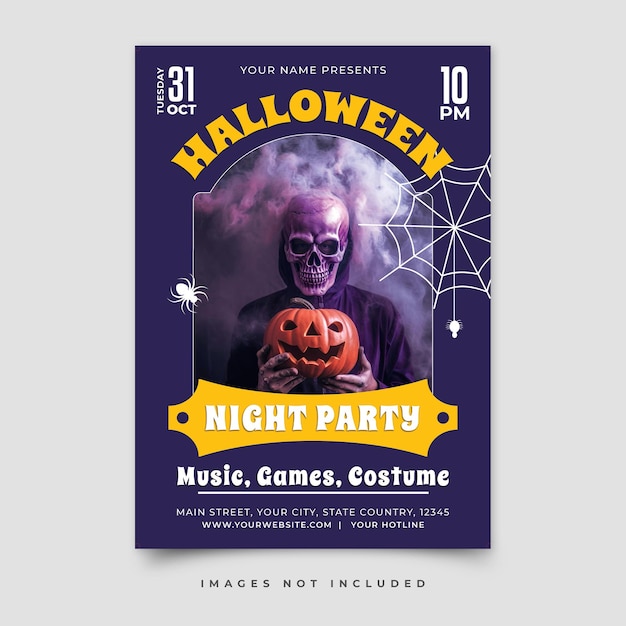 Halloween flyer template