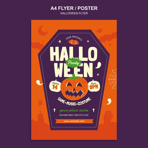 PSD halloween flyer