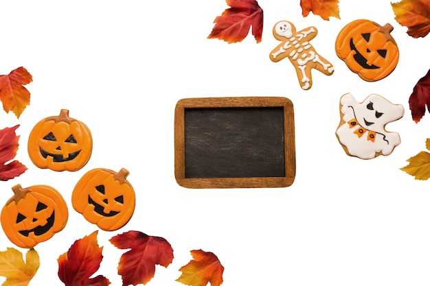 PSD halloween frame design isolated