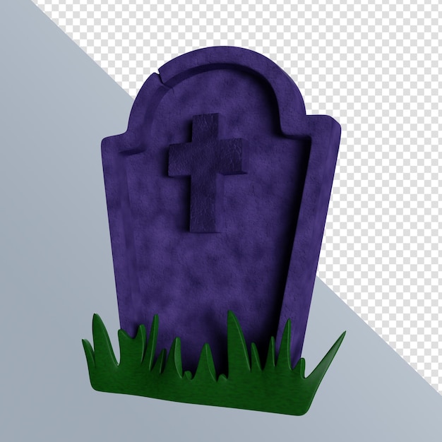 PSD halloween grave 3d icon