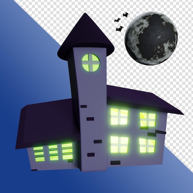 halloween house 3d icon