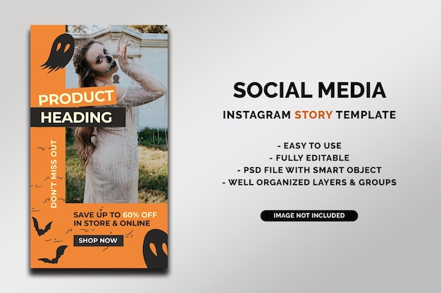 PSD halloween instagram story template vol 4