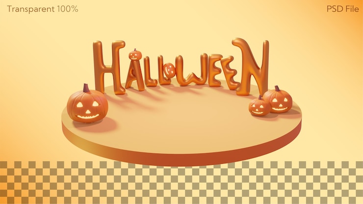 PSD halloween jack o lantern halloween pumpkin